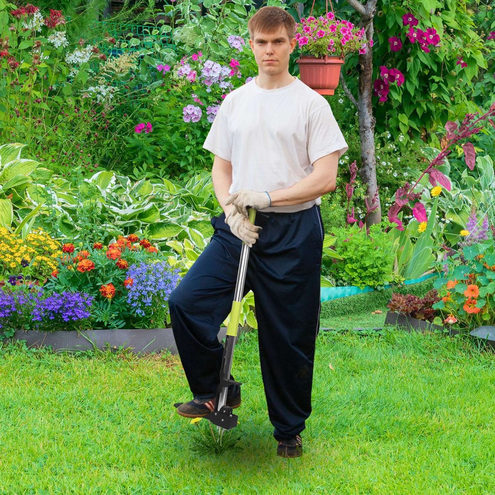 38.9" Stand Up Weed Puller No Bending Root Weeder Dandelion Removal Tool