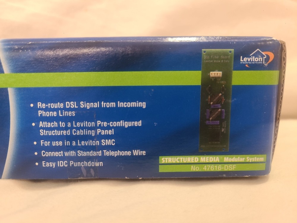 Leviton DSL Filter Module Bo D Hi-Speed Computer With Bracket 47616-DSF NEW