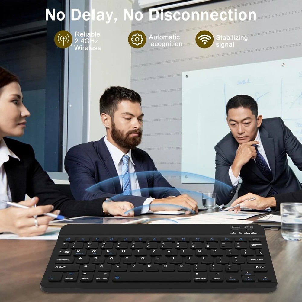 Rechargeable Bluetooth Keyboard and Mouse Combo Universal Ultra-Slim Wireless