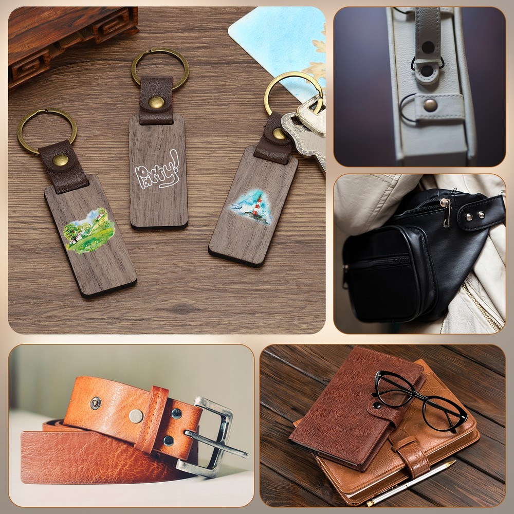 100 Sets 6mm Studs and Spikes Leather Rivets Cone Spikes Button Head Bronze