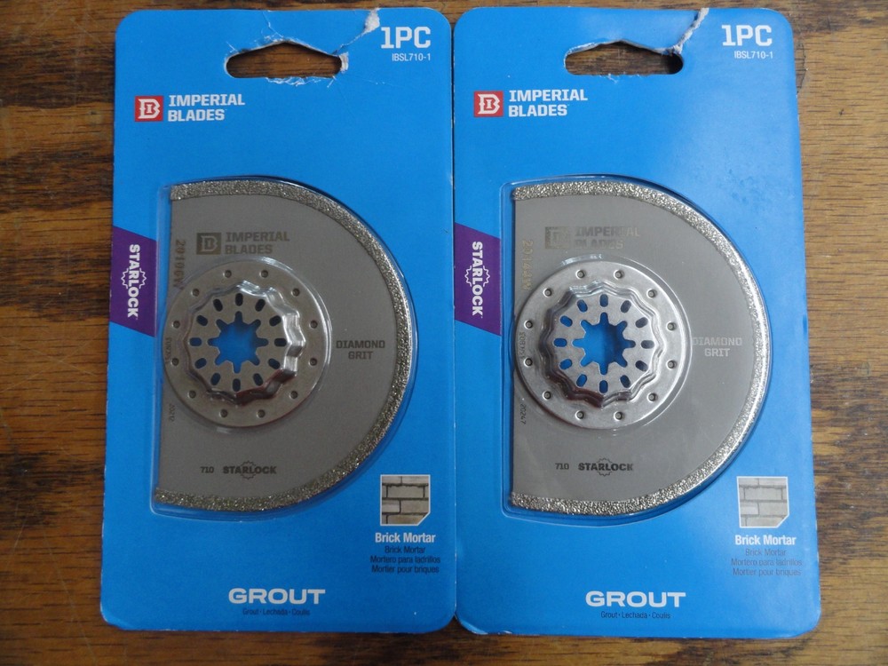 (2) Starlock™ 3" Diamond Grit Segment Oscillating Multi-Tool Blades Brick Mortar