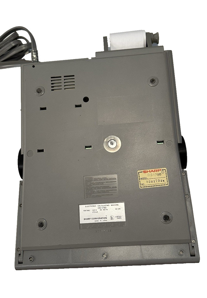 Vintage Sharp Compet CS-1780 Digit Electronic Receipt Printing Calculator Tested