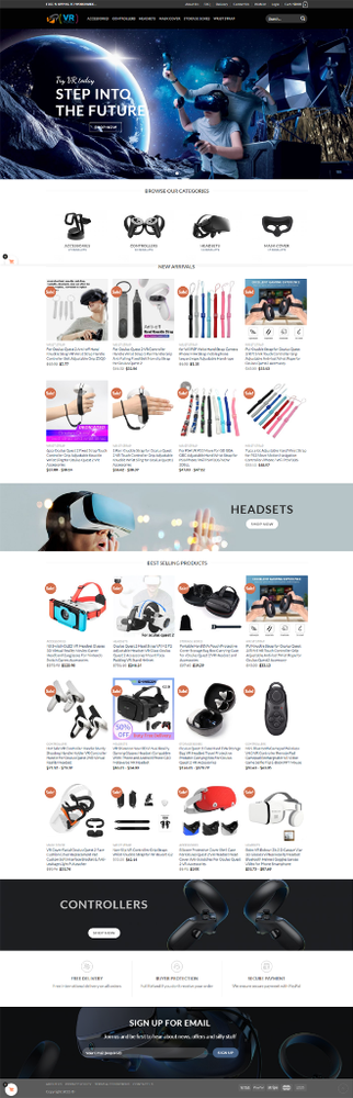 Virtual Reality Drop shipping Store Website Free Hosting / Setup