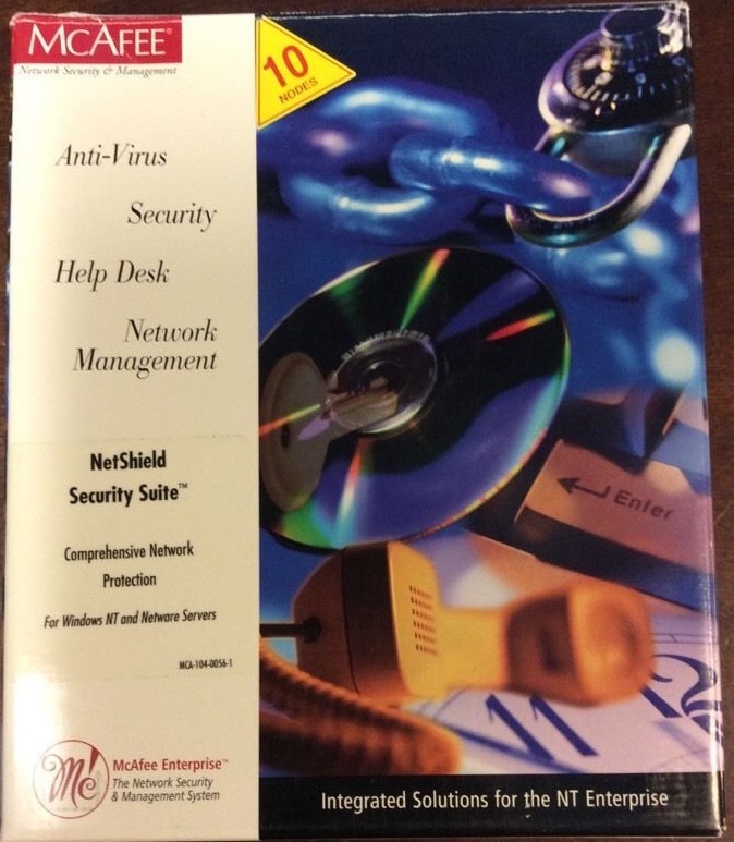 McAfee NetShield Security Suite Version 3.0 10 Nodes Computer Software Manuals