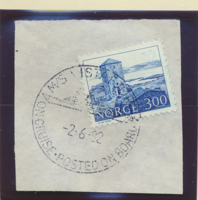 Norway Stamp Scott #723 With 1982 Cruise Ship Cancel