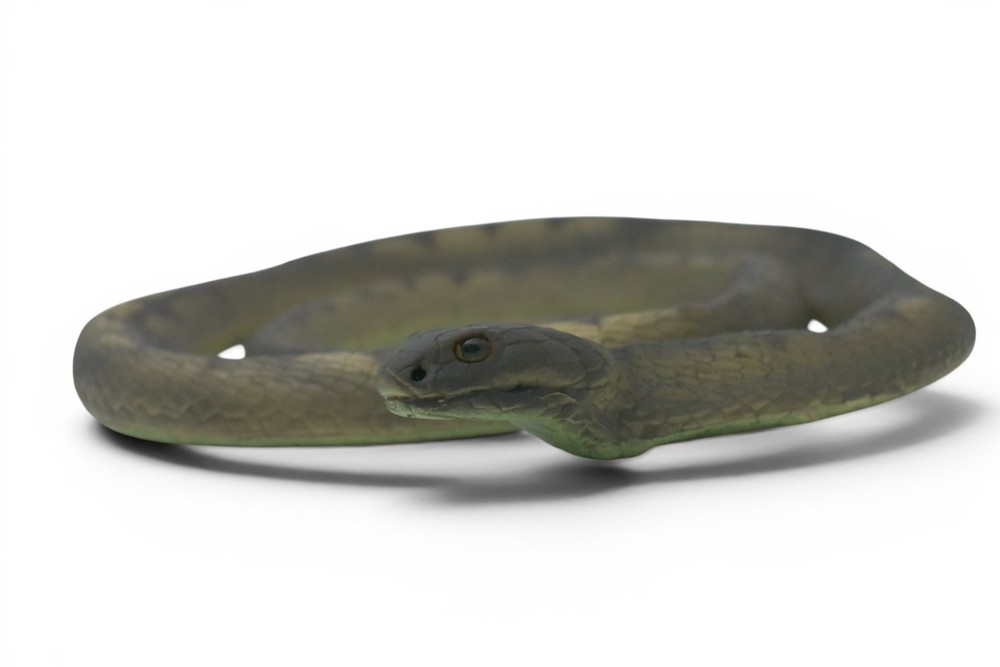 Python Snake, Hand Painted Hard Rubber, Realistic Reptile, Realistic Toy 72 Inch