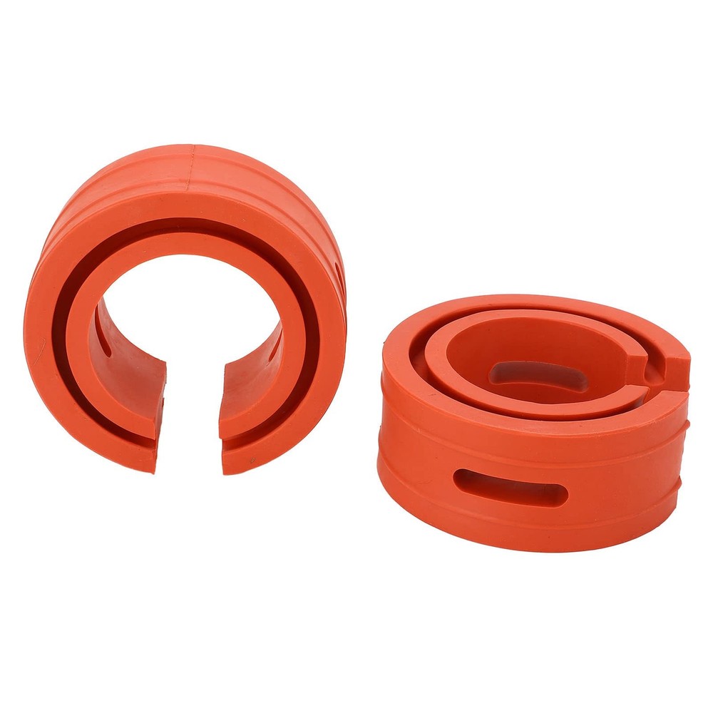 2PCS Car Coil Spring Buffer Rubber, Universal Shock Absorber Cushion Red