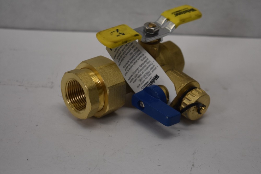 Webstone 1" IPS Isolator Water Heater Service Valve Blue Handle 500 WOG E2