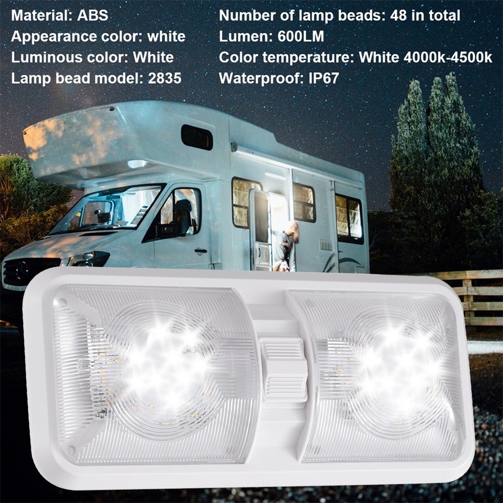 8PCS 12V Led RV Ceiling Dome Light RV Interior Lighting for Trailer Camper Boat