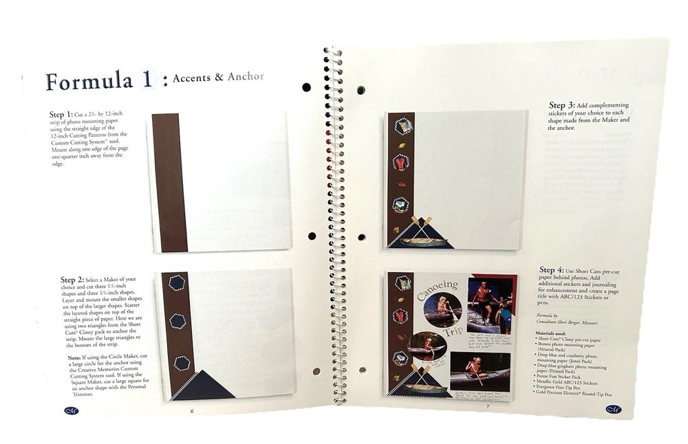 Creative Memories Page Patterns Organizer Scrapbooking 3 Ring Binder 2005