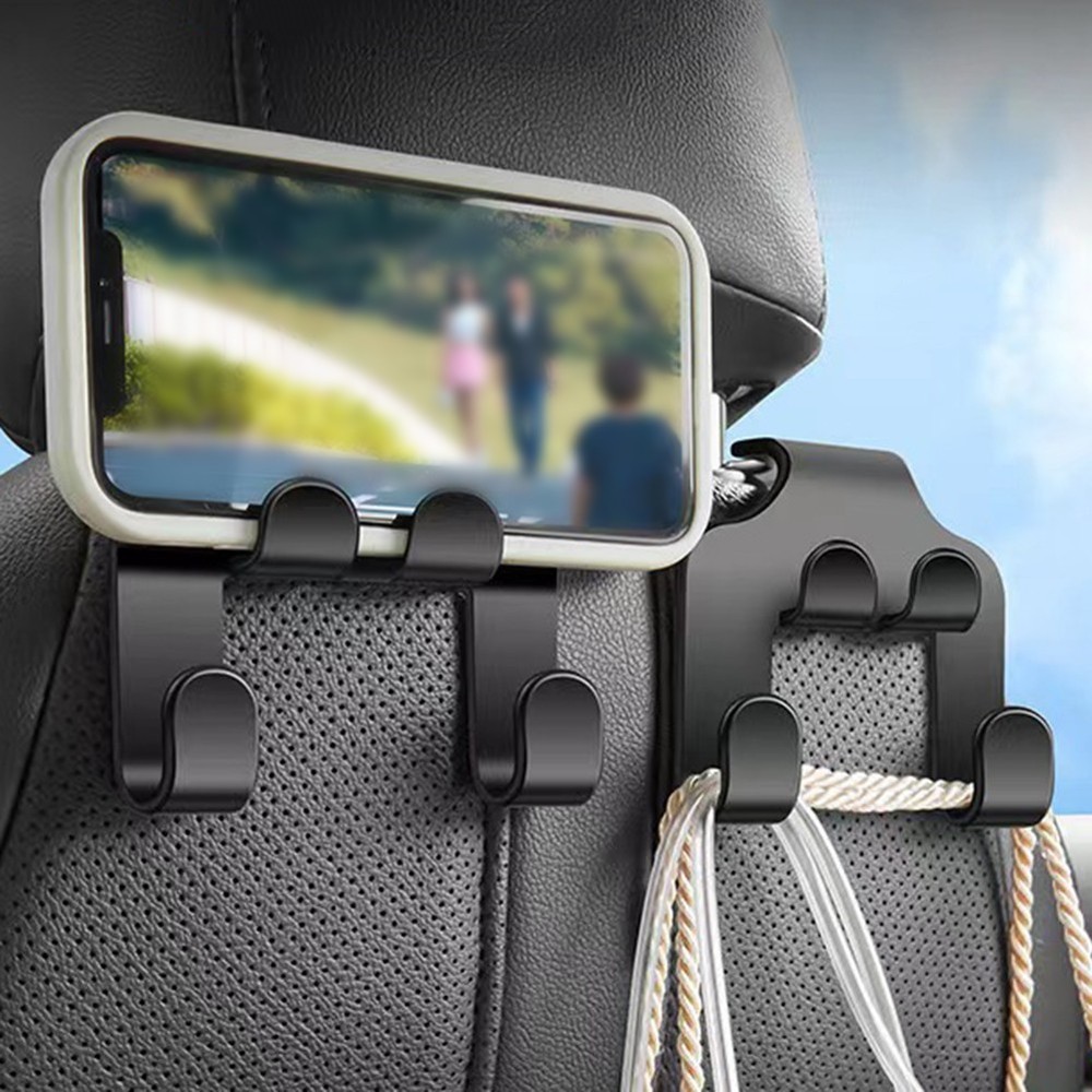 Convenient Car Storage Solution with For Seat Back Hook and Phone Holder