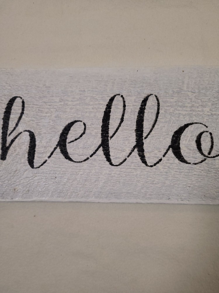 " Hello " Wooden Handmade Serving Tray