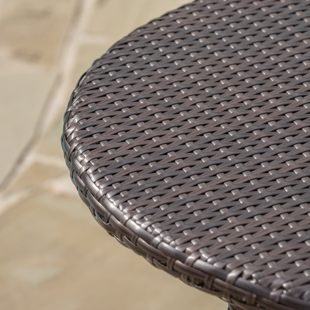 Round Wicker Outdoor Bistro Table