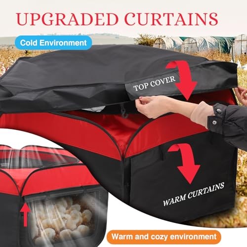 Brooder Box for Chicks - Chicken Brooder Kit with Dual Doors Playpen Only