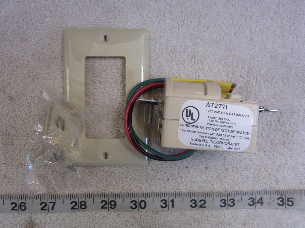 Hubbell HBL AT277I H-Moss 277V Wall Switch Sensor, New