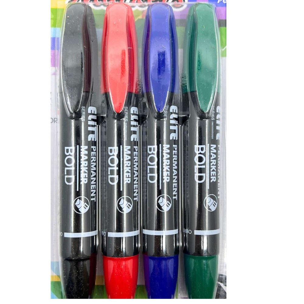 Assortment Permanent Markers: 4CT