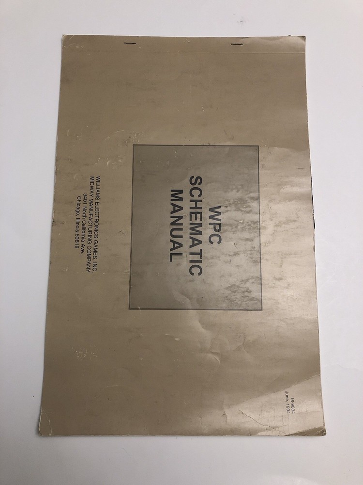 WILLIAMS PINBALL WPC Schematic Manual