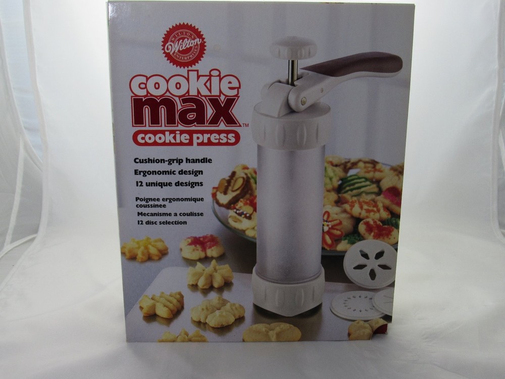 Wilton Cookie Max Cookie Press Plastic 12 Designs Ergonomic Handle