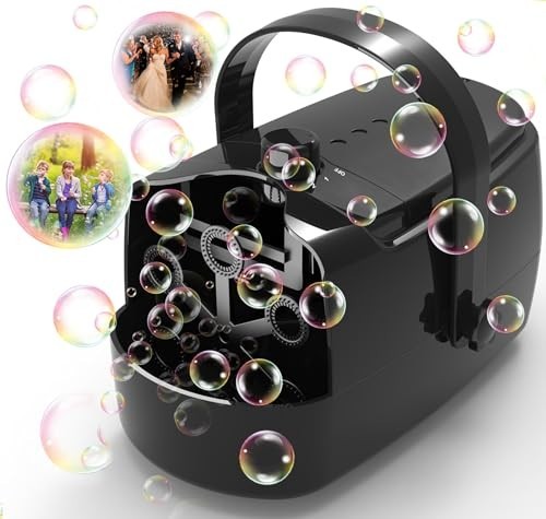 Automatic Bubble Machine - 18000+ Bubbles/Min, Durable Bubble Blower for Kids, B
