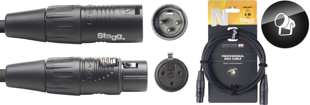 N-Series DMX Cable, 3 Meters