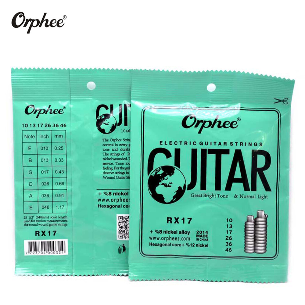 10X Orphee RX17 Guitar Strings Electric Guitar Strings 6 String Set Thin 10-46