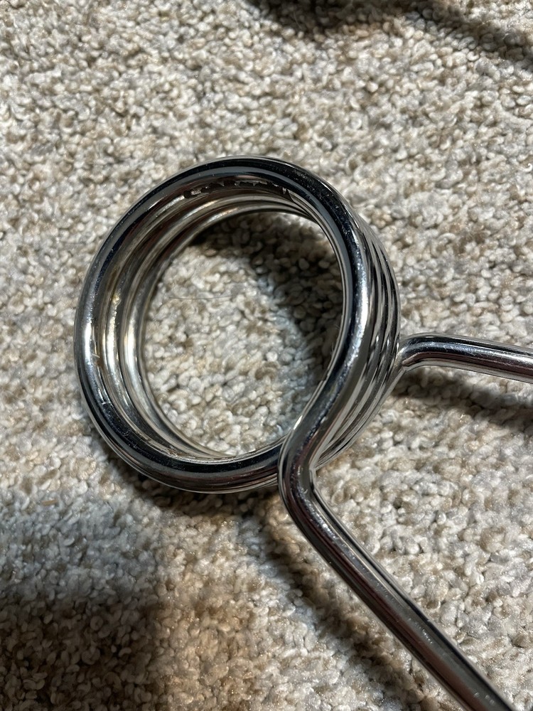 Weider Olympic Size Spring Collars 2" Clips for Barbell, Large