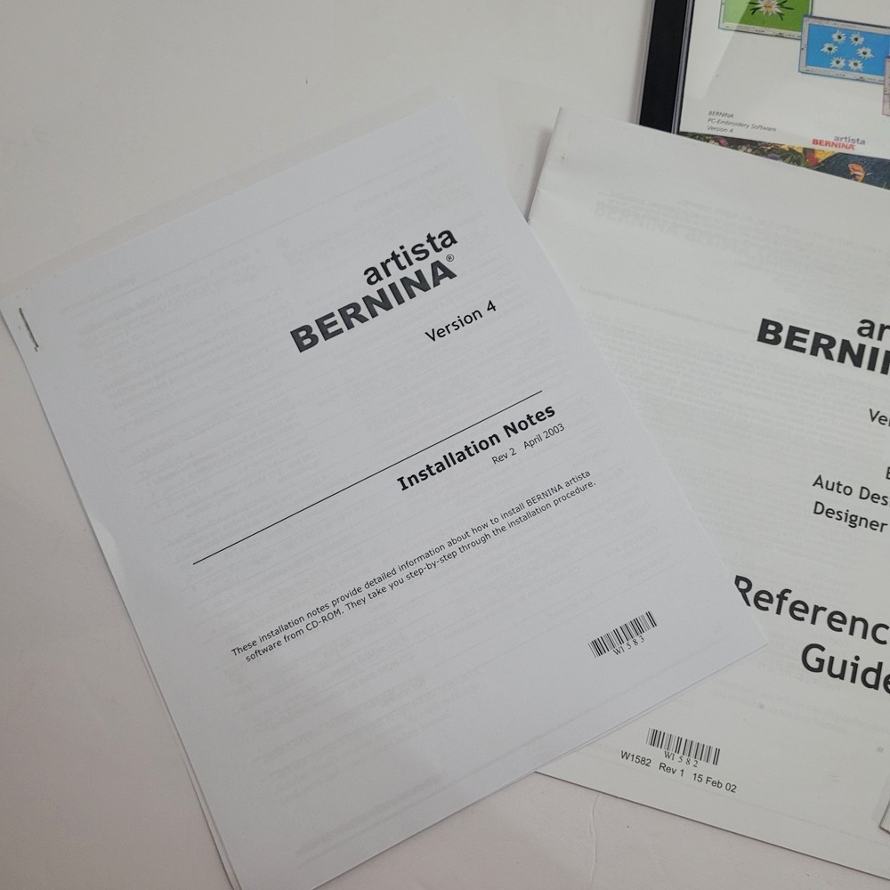 Bernina Embroidery Software CD And Manuals Version 4