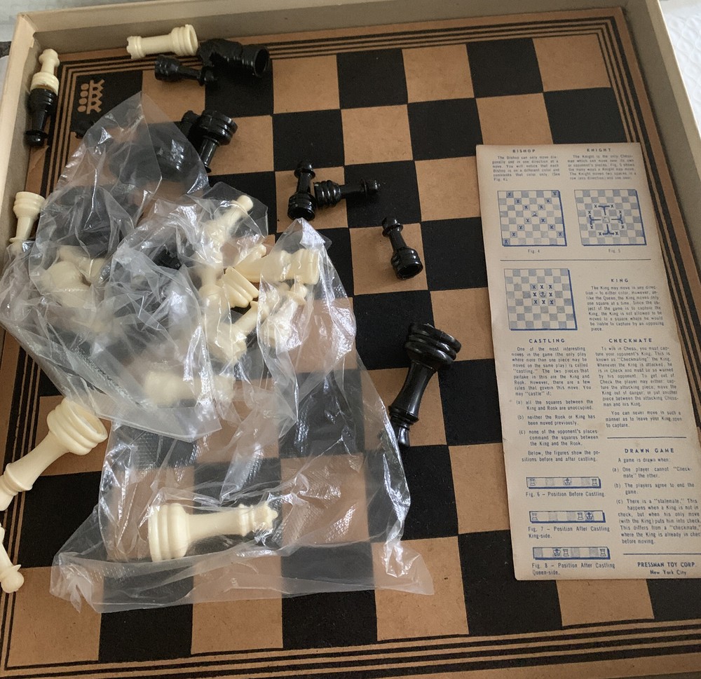 Vintage Chess Set By Pressman