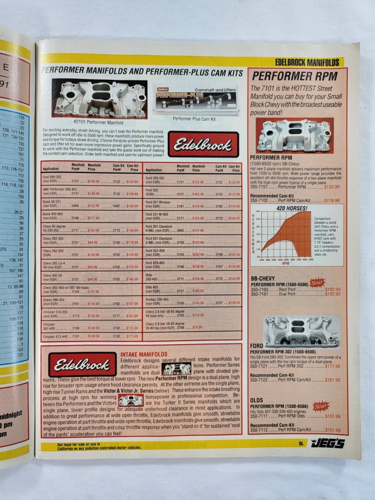 1991 JEG'S Fall & Winter High Performance Automotive Catalog
