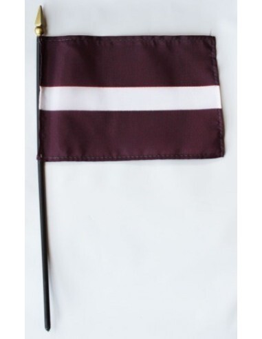 Latvia 4" x 6" Mounted Flags
