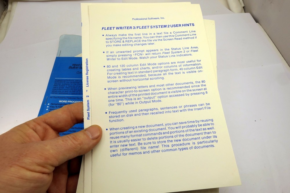 Fleet Systems 2 for Commodore 64 software reference chart