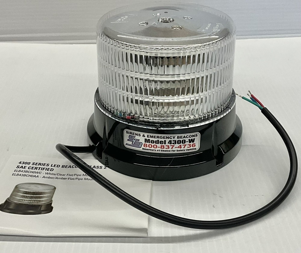 Sound Off Signal Led Beacon Permanent Mount White