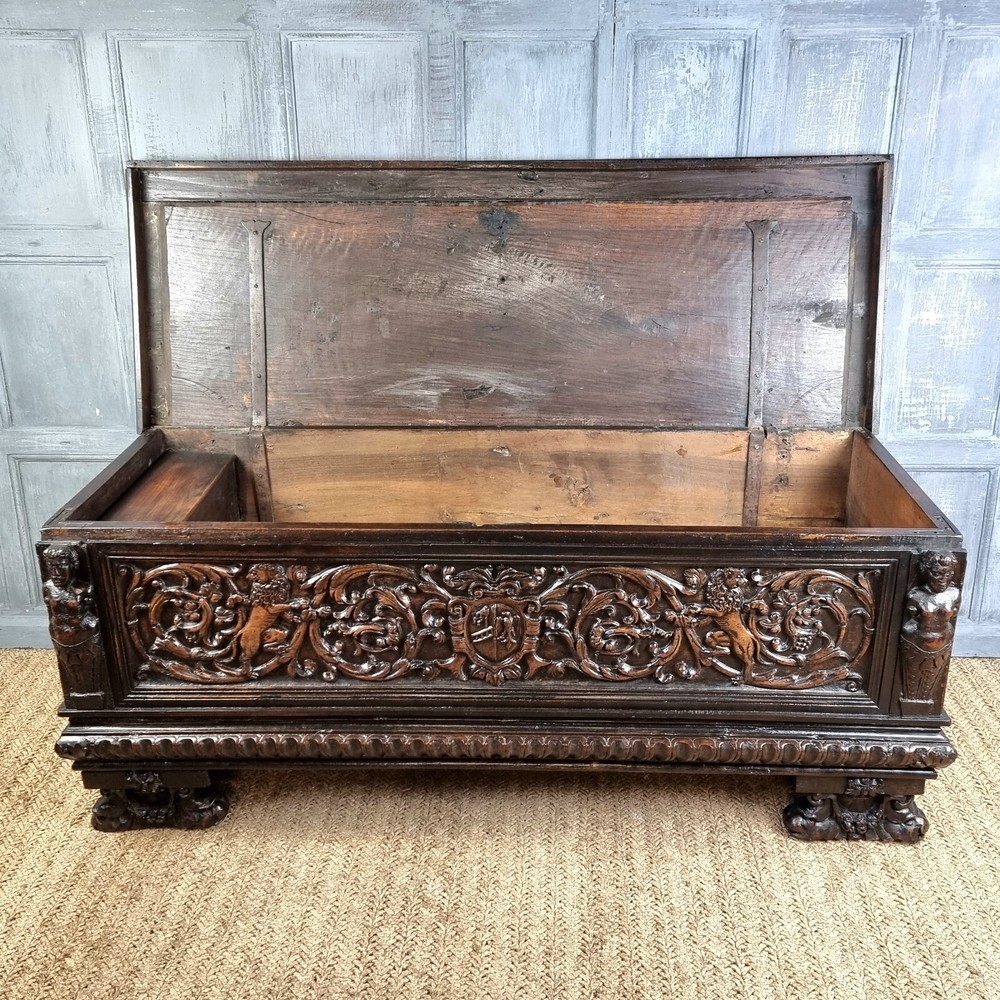 A late 16th - early 17th century Coffer.
