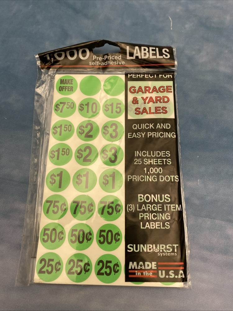 3 Pk. SUNBURST LABELS.. 3000 LABELS NEW..