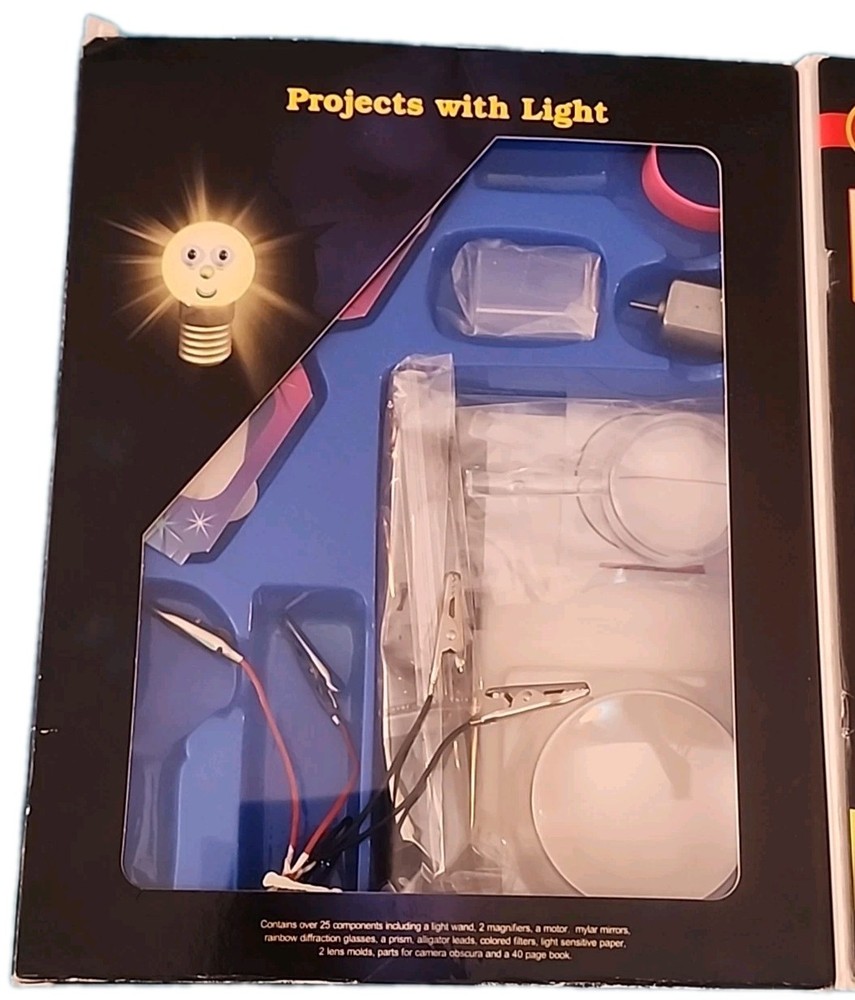 ScienceWiz LIGHT 25 Projects Kids Educational Science Book & Activity Kit (PT2)