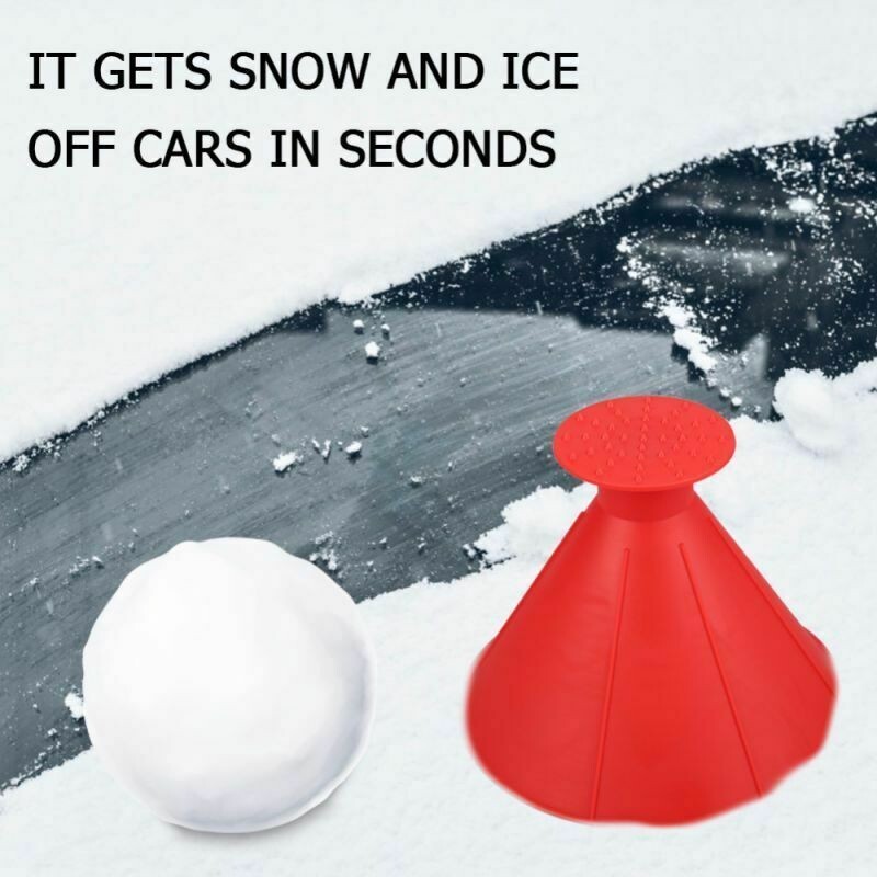 US Car Windshield Magic Ice Scraper Tool Cone Shaped Outdoor Funnel Remover Snow