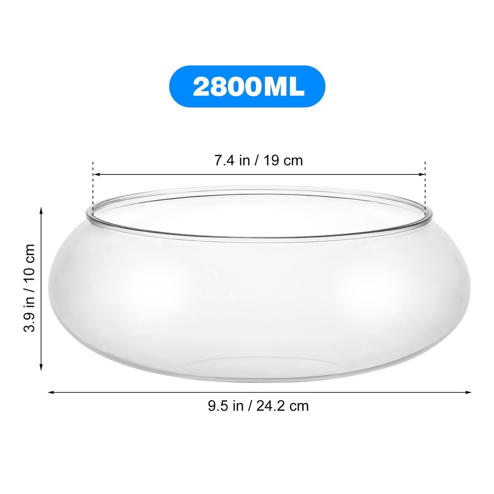Plastic Fish Tank Aquarium, 2800ml Clear Betta Tank, Multi-Function Desktop G...