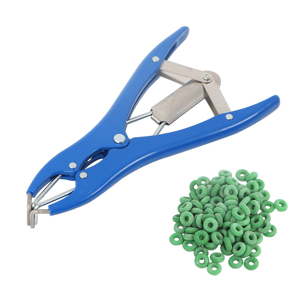 Bander Docking Elastrator Sheep Castration Applicator And 100 Marking Ring