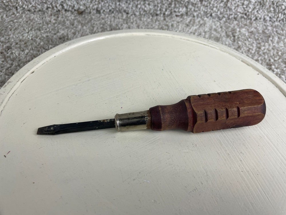Vintage Wood Handle Flat Head Screwdriver