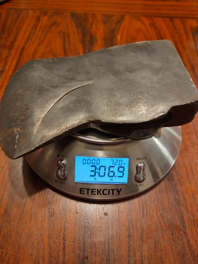 Vintage Unbranded Plumb Jersey Phantom Bevel Pattern Single Bit Axe Head 3.6lb