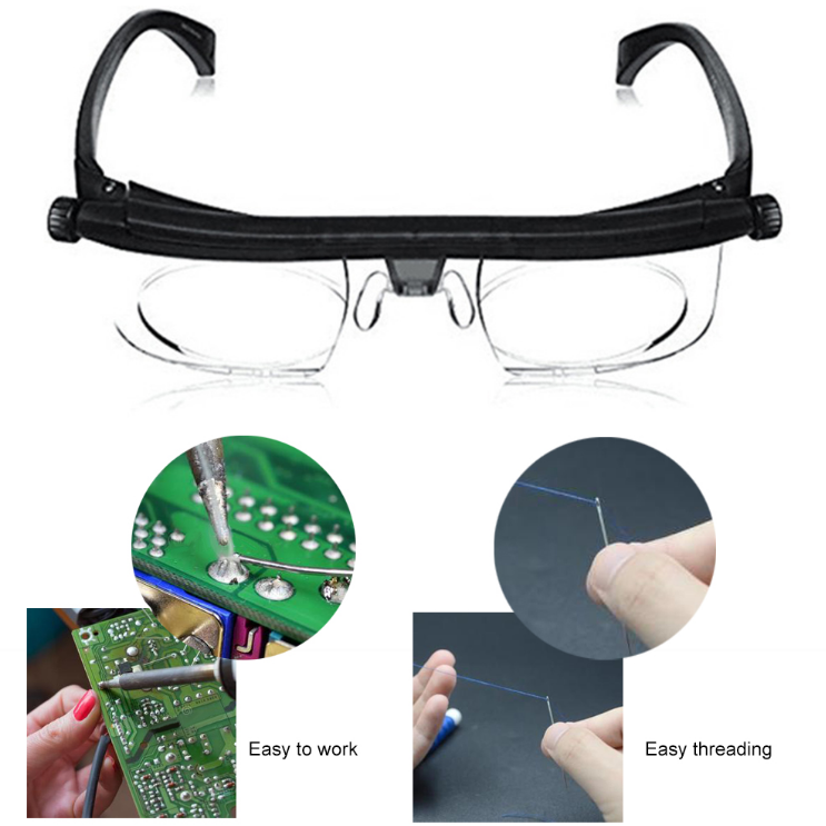 Vision Focus Adjustable Reading Glasses Myopia Eye Glasses Variable Lens Magnify