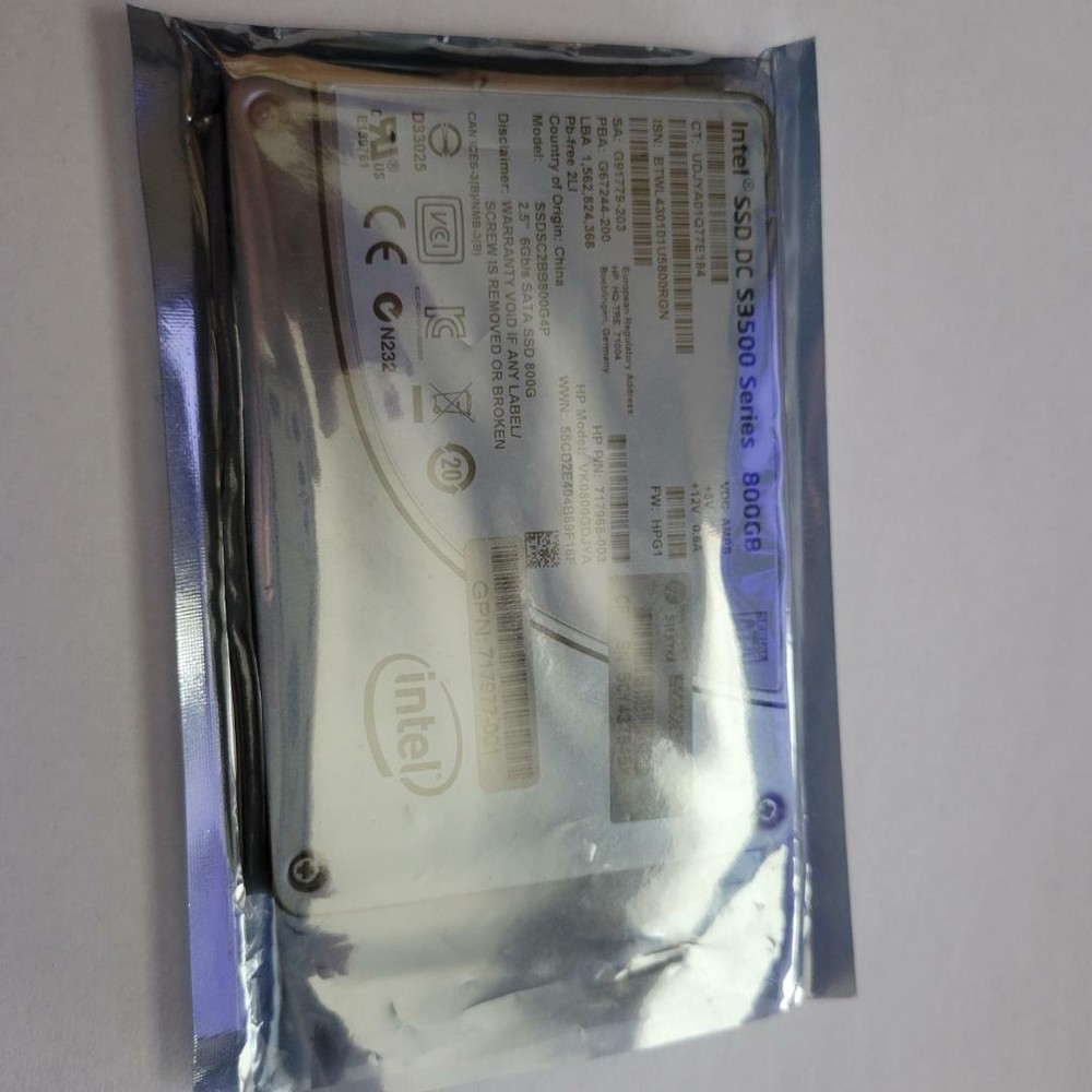 Intel DC S3500 SSDSC2BB800G4 SSDSC2BB800G4P 800GB SSD HPE Solid state drive