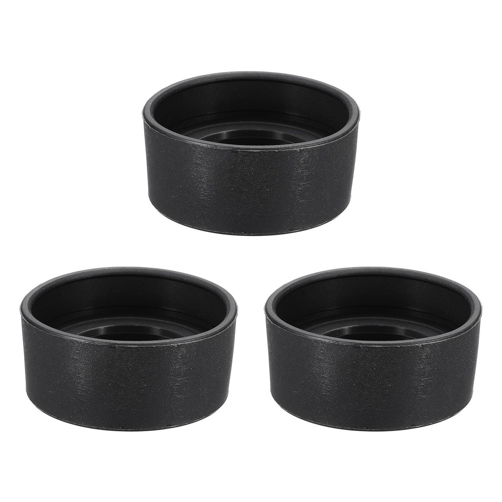 3Pcs Rubber Microscope Eyepiece Cover 34-37mm, Black