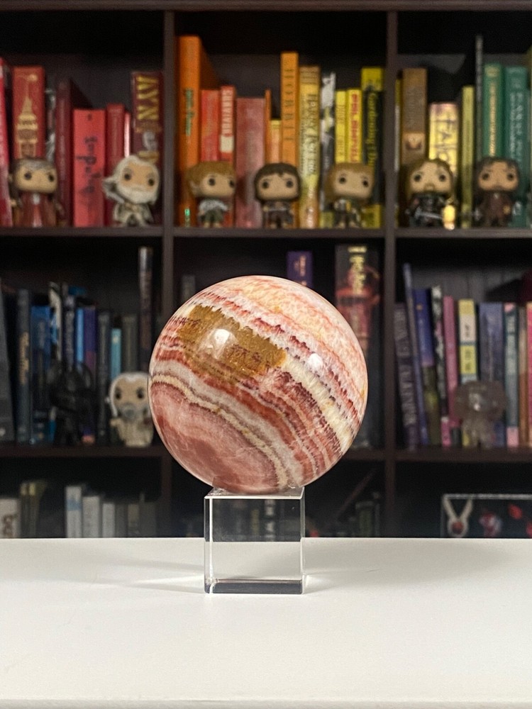 Red-Banded Calcite "Porkstone" Sphere 2.8"