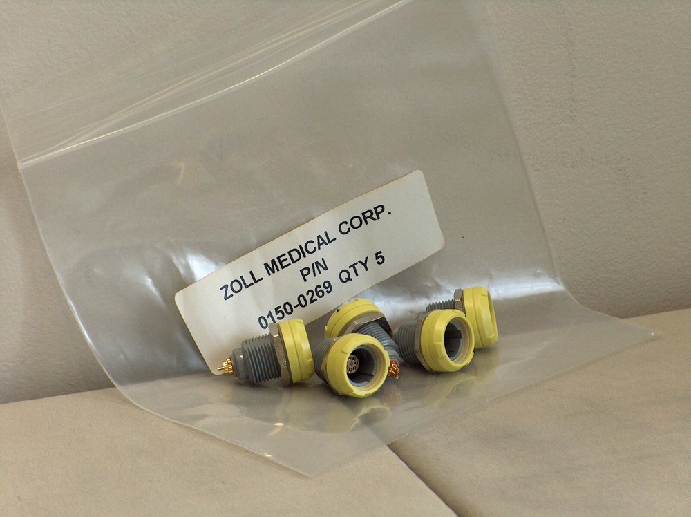 Zoll AED Series-E&R EtCO2 Sensor Socket Connector  (Qty 5) - New Service Part