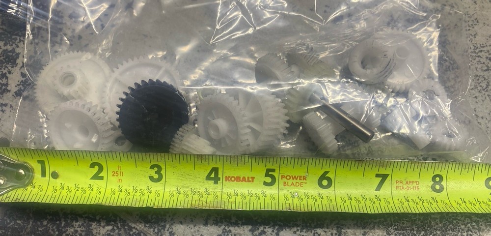 Gear Assortment, Plastic, for small motors