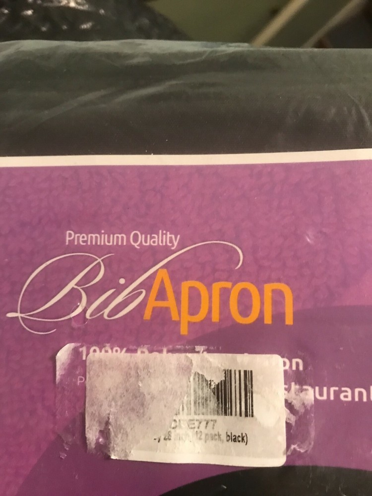 Bib Aprons NEW in package - Black 32"x28" - 12 Pack