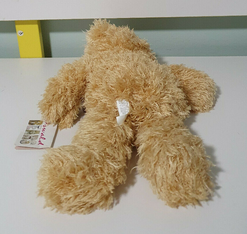 OSWALD BEARS CONNOR TEDDY BEAR 25CM BROWN STRIPEY BOW