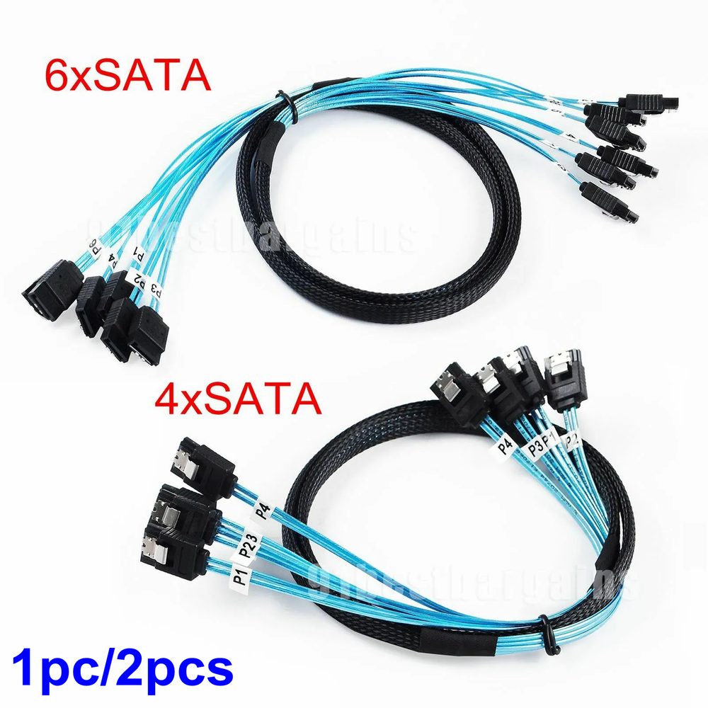 SATA III 6Gbps SAS Cable for Server SATA 7 Pin to SATA 7 Pin Data Cable US