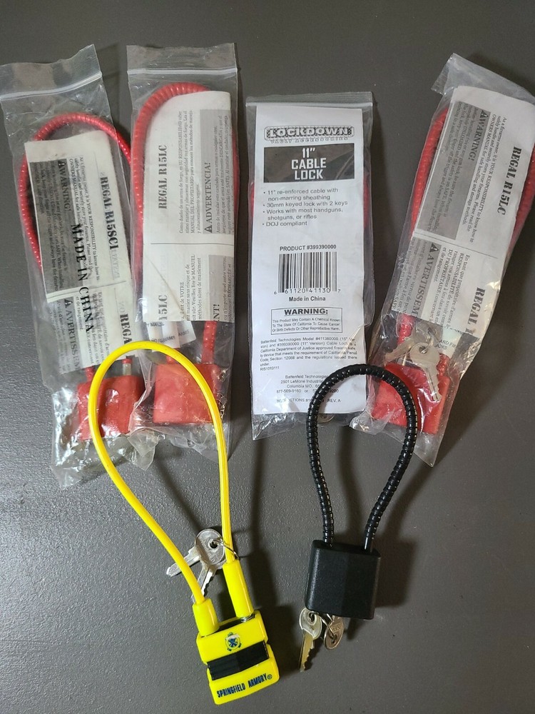 Lockdown 11"gun Cable Locks  Set Of 6